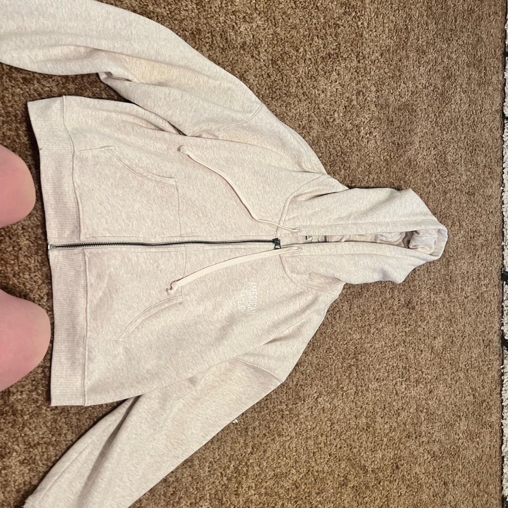 American Eagle crop zip hoodie